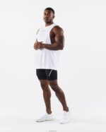 Clothing IE Alphalete Men AA Airtech Cutoff White 2L4400570 - Image 2
