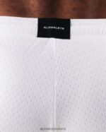 Clothing IE Alphalete Men AA Mesh Short 6" White 2L4400671 - Image 5