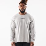 Clothing IE Alphalete Men AA Paisley Print LS Tee Athletic Grey 2L4400530