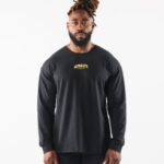 Clothing IE Alphalete Men AA Paisley Print LS Tee Black 2L4400532