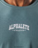 Clothing IE Alphalete Men AA Paisley Print LS Tee Turquoise Blue 2L4400529 - Image 5