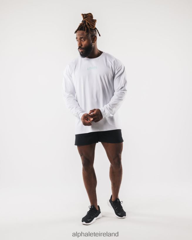 Clothing IE Alphalete Men AA Paisley Print LS Tee White 2L4400526 - Image 2