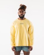 Clothing IE Alphalete Men AA Paisley Print LS Tee Yellow 2L4400528