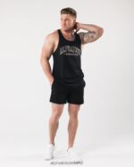 Clothing IE Alphalete Men AA Raw Cut Tank Black 2L4400591 - Image 2