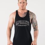 Clothing IE Alphalete Men AA Raw Cut Tank Black 2L4400591