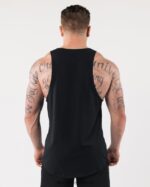 Clothing IE Alphalete Men AA Raw Cut Tank Black 2L4400591 - Image 4