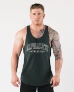 Clothing IE Alphalete Men AA Raw Cut Tank Evergreen Green 2L4400589