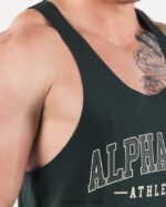 Clothing IE Alphalete Men AA Raw Cut Tank Evergreen Green 2L4400589 - Image 5