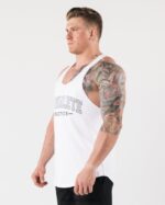 Clothing IE Alphalete Men AA Raw Cut Tank White 2L4400588 - Image 3