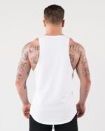 Clothing IE Alphalete Men AA Raw Cut Tank White 2L4400588 - Image 4