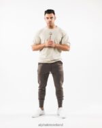 Clothing IE Alphalete Men Academy Club Jogger Desert Taupe Brown 2L4400716 - Image 2