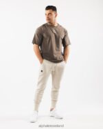 Clothing IE Alphalete Men Academy Club Jogger Sea Shell Brown 2L4400715 - Image 2