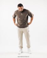 Clothing IE Alphalete Men Academy Relaxed Jogger Sea Shell Brown 2L4400719 - Image 2