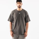 Clothing IE Alphalete Men Aligned Tee Pewter Brown 2L4400501