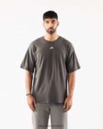 Clothing IE Alphalete Men Aligned Tee Pewter Brown 2L4400501