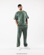 Clothing IE Alphalete Men Aligned Tee Sage Green 2L4400499 - Image 2