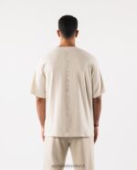 Clothing IE Alphalete Men Aligned Tee Sea Salt Brown 2L4400492 - Image 4