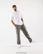 Clothing IE Alphalete Men Aligned Tee White/Pewter 2L4400490 - Image 2