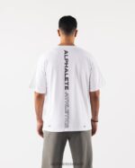 Clothing IE Alphalete Men Aligned Tee White/Pewter 2L4400490 - Image 4