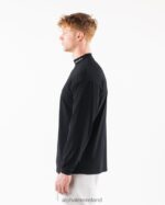 Clothing IE Alphalete Men Brushed Core Mock Neck LS Black 2L4400541 - Image 4