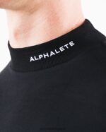 Clothing IE Alphalete Men Brushed Core Mock Neck LS Black 2L4400541 - Image 5