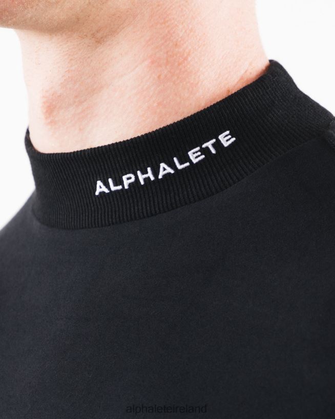 Clothing IE Alphalete Men Brushed Core Mock Neck LS Black 2L4400541 - Image 5