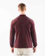 Clothing IE Alphalete Men Brushed Core Mock Neck LS Sangria Red 2L4400540 - Image 3