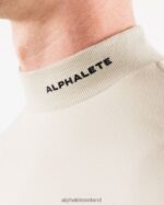 Clothing IE Alphalete Men Brushed Core Mock Neck LS Sea Shell Brown 2L4400539 - Image 5