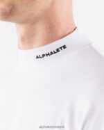 Clothing IE Alphalete Men Brushed Core Mock Neck LS White 2L4400538 - Image 5