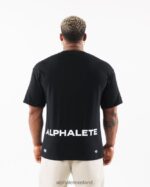 Clothing IE Alphalete Men Brushed Crest Tee Black 2L4400537 - Image 3