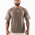 Clothing IE Alphalete Men Brushed Crest Tee Desert Taupe/Sea Shell Brown 2L4400536