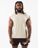 Clothing IE Alphalete Men Brushed Wolf Head Muscle Tank Sea Shell Brown 2L4400584