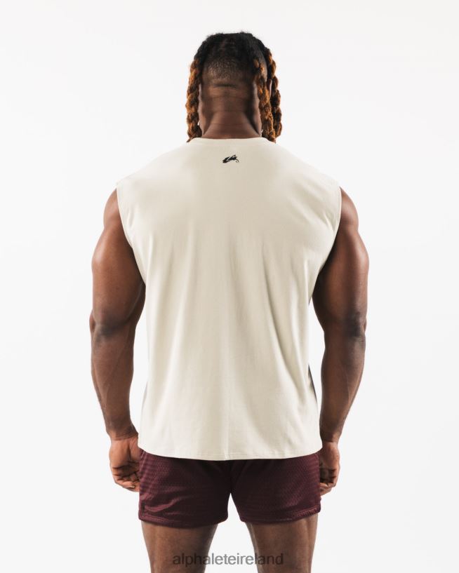 Clothing IE Alphalete Men Brushed Wolf Head Muscle Tank Sea Shell Brown 2L4400584 - Image 3