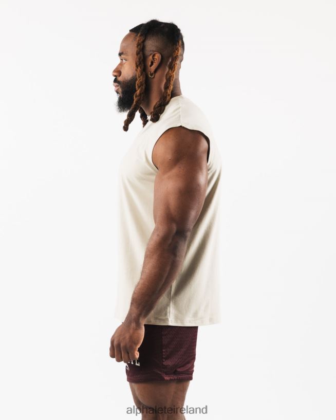 Clothing IE Alphalete Men Brushed Wolf Head Muscle Tank Sea Shell Brown 2L4400584 - Image 4