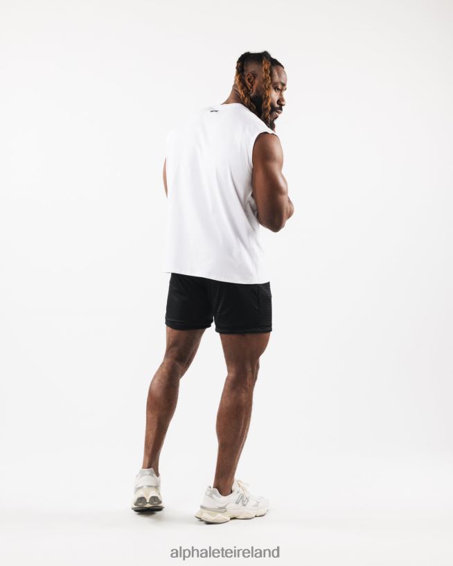 Clothing IE Alphalete Men Brushed Wolf Head Muscle Tank White 2L4400583 - Image 2