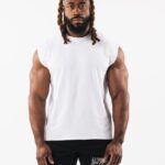 Clothing IE Alphalete Men Brushed Wolf Head Muscle Tank White 2L4400583