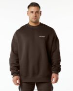 Clothing IE Alphalete Men Classic Crew Fudge Brown 2L4400649 - Image 2