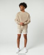 Clothing IE Alphalete Men Classic Crew Linen Brown 2L4400630 - Image 2