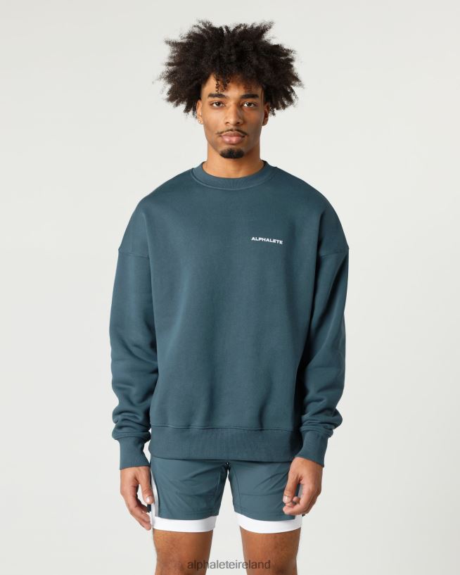 clothing_ie_alphalete_men_classic_crew_ocean_blue_2l4400632.jpg Clothing IE Alphalete Men Classic Crew Ocean Blue 2L4400632 - Image 1