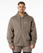 Clothing IE Alphalete Men Classic Full-Zip Jacket Mocha Brown 2L4400643
