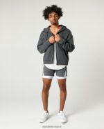 Clothing IE Alphalete Men Classic Full-Zip Jacket Smoke Grey 2L4400638 - Image 2