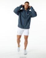 Clothing IE Alphalete Men Classic Full-Zip Jacket Whale Blue 2L4400644 - Image 2