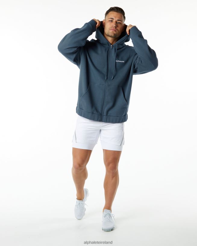 Clothing IE Alphalete Men Classic Full-Zip Jacket Whale Blue 2L4400644 - Image 2