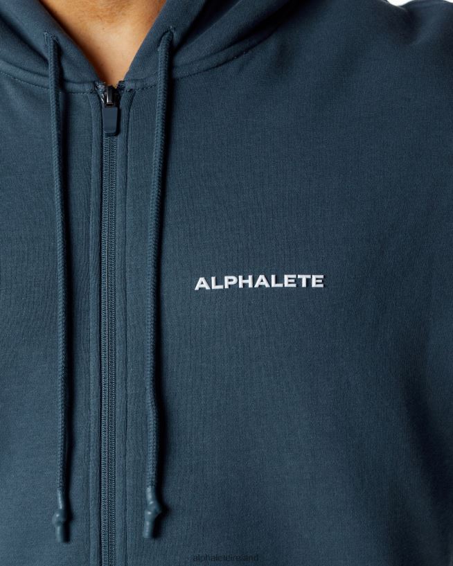 Clothing IE Alphalete Men Classic Full-Zip Jacket Whale Blue 2L4400644 - Image 5