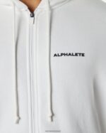 Clothing IE Alphalete Men Classic Full-Zip Jacket White 2L4400641 - Image 5