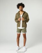Clothing IE Alphalete Men Classic Full-Zip Jacket Willow Green 2L4400636 - Image 2