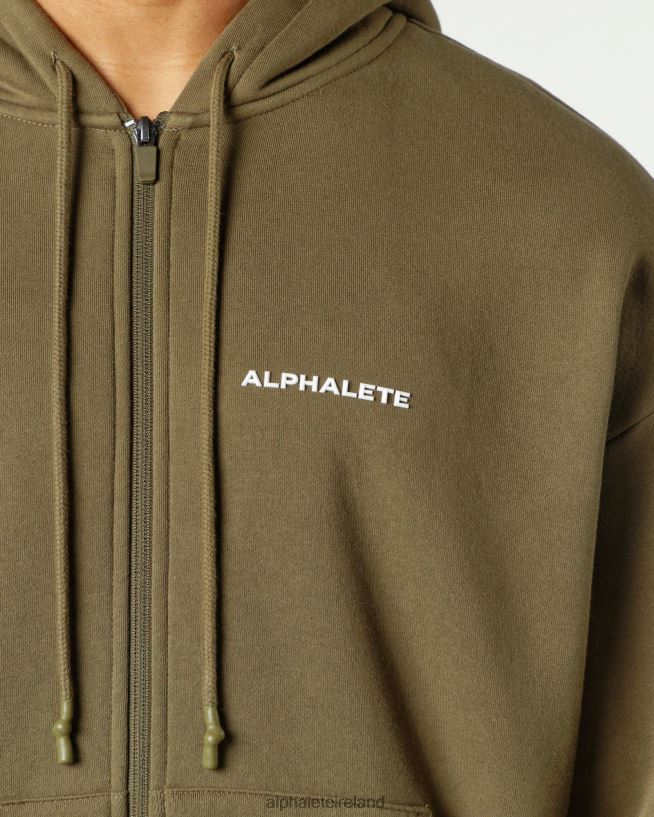 Clothing IE Alphalete Men Classic Full-Zip Jacket Willow Green 2L4400636 - Image 5