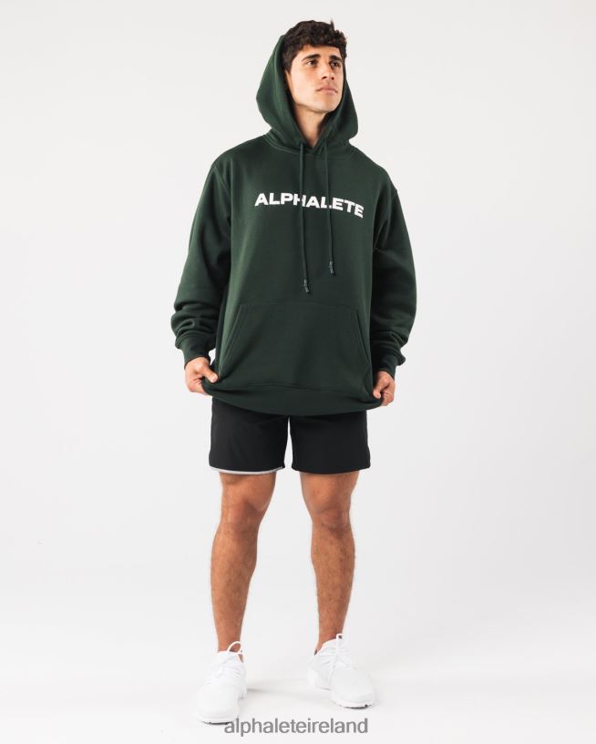 Clothing IE Alphalete Men Core Hoodie Evergreen Green 2L4400627 - Image 2