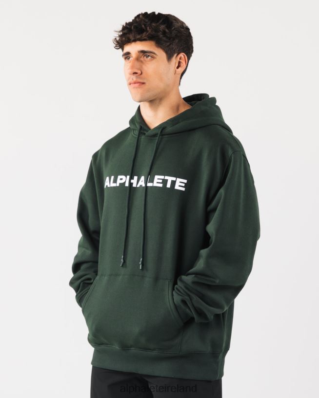Clothing IE Alphalete Men Core Hoodie Evergreen Green 2L4400627 - Image 3