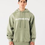 Clothing IE Alphalete Men Core Hoodie Sage Green 2L4400626